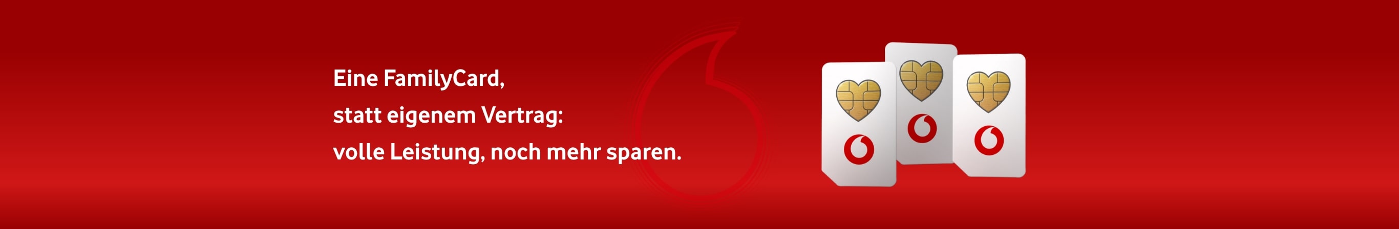 Eine FamilyCard ist eine Zusatzkarte. Mit dieser erhalten Sie die volle Leistung eines normalen Vertrags, zahlen jedoch deutlich weniger.
